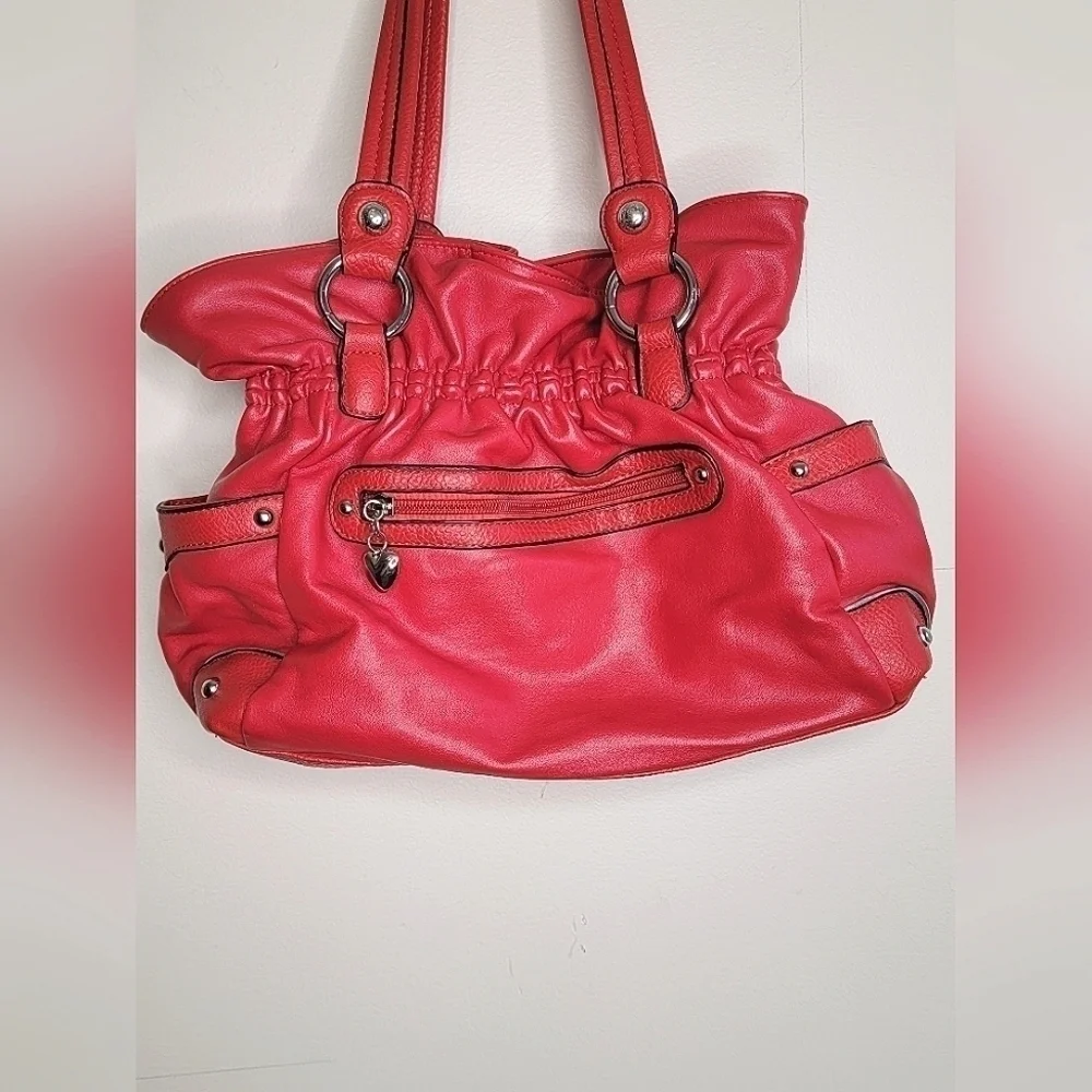 Wilson‎ Leather Red Quilted Hobo Buckle Bag Purse